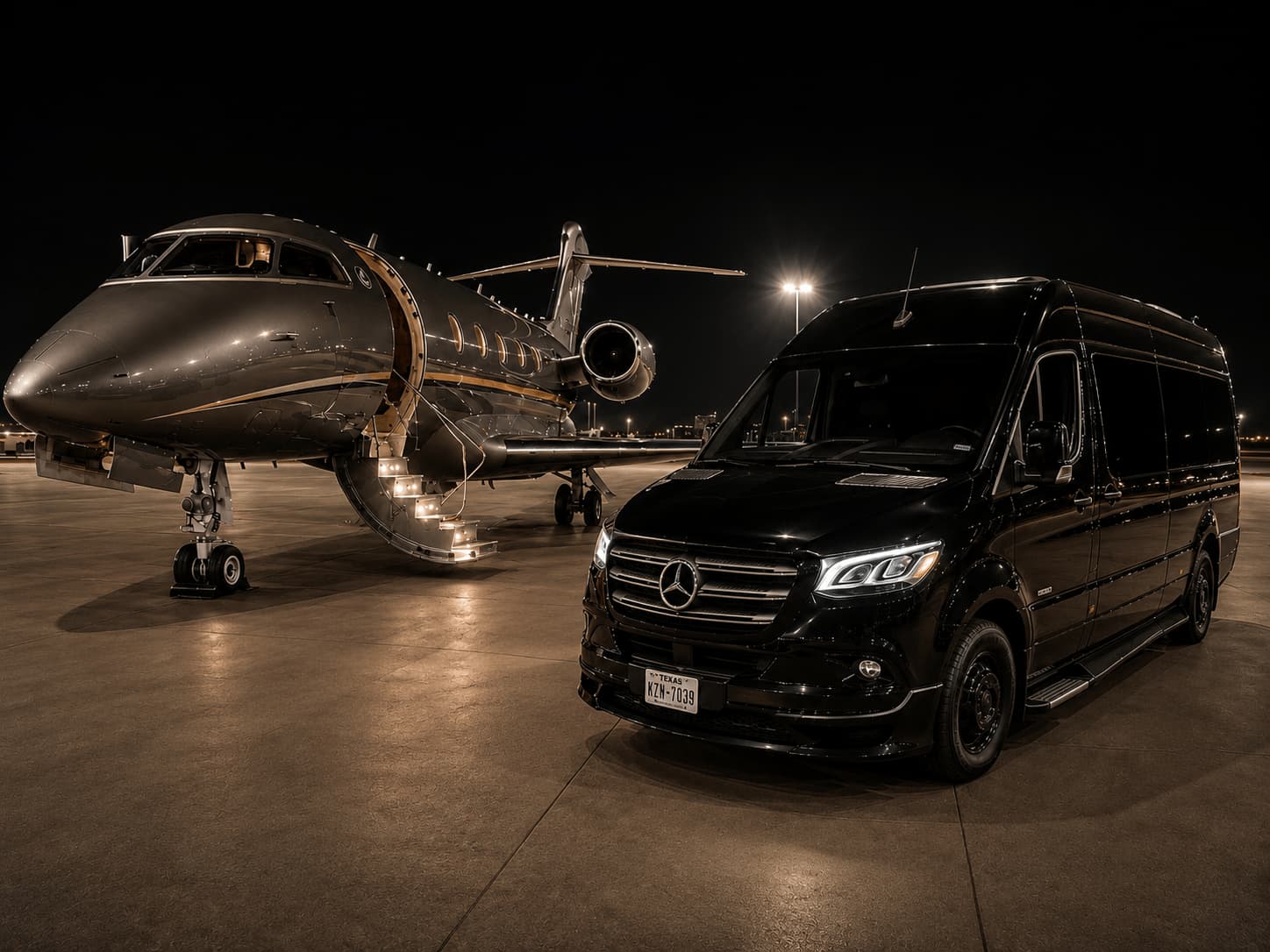 Mercedes Executive Sprinter Van Group Transportation Austin Icon Limo
